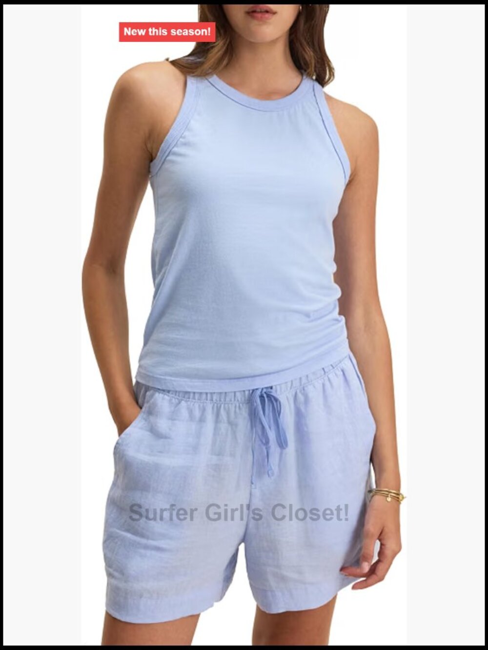Organic Cotton Sleeveless Tank Top Crew Neck Regular Fit